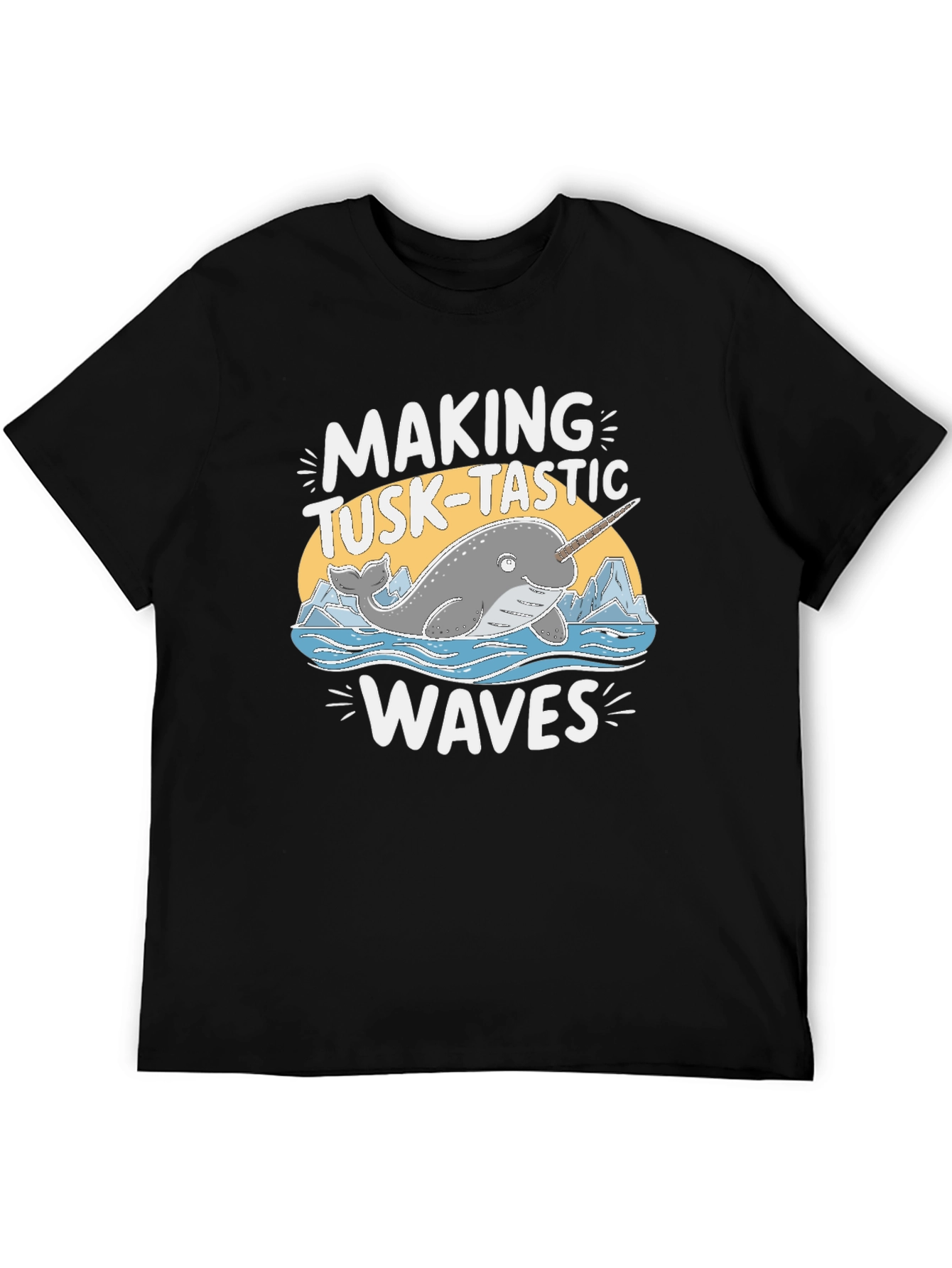 Making Tusk-Tastic Waves Narwhal Graphic T-Shirt