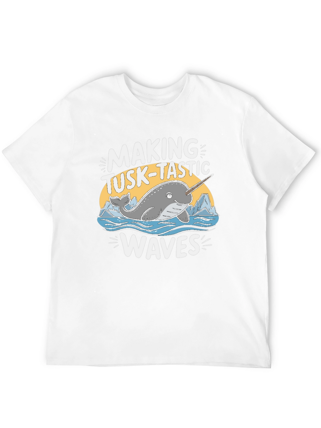 Making Tusk-Tastic Waves Narwhal Graphic T-Shirt