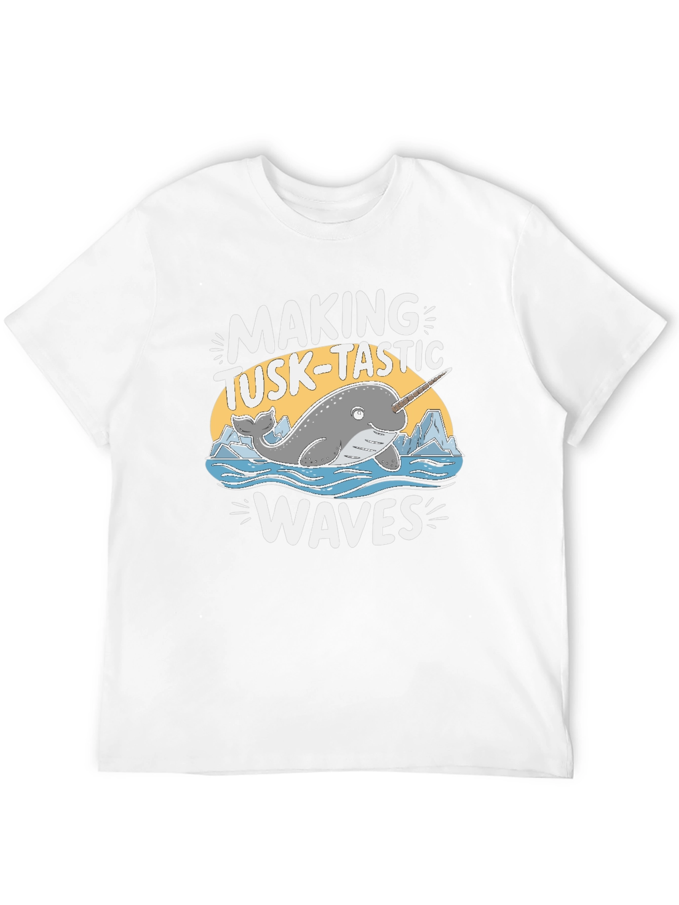 Making Tusk-Tastic Waves Narwhal Graphic T-Shirt