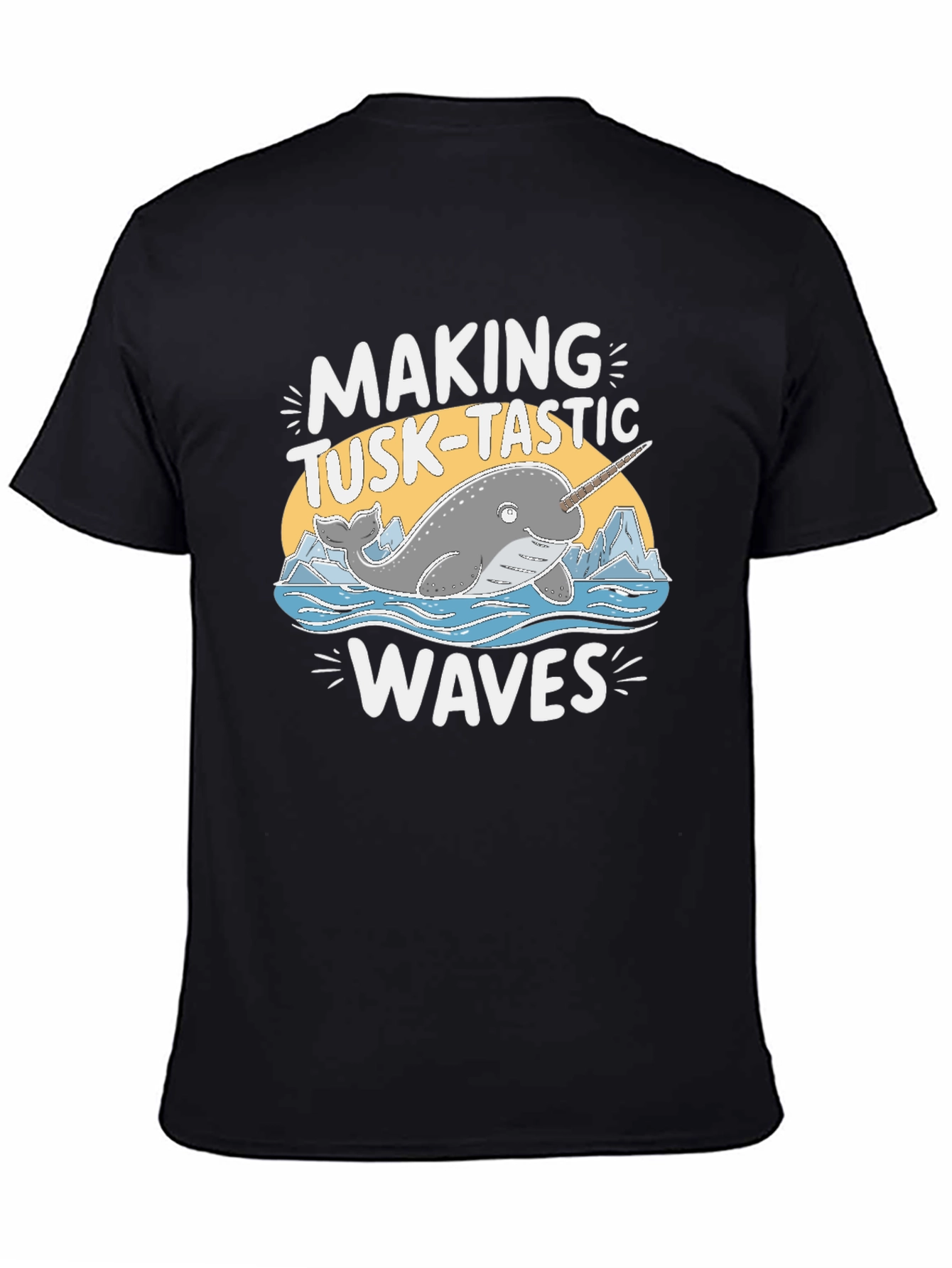 Making Tusk-Tastic Waves Narwhal Graphic T-Shirt