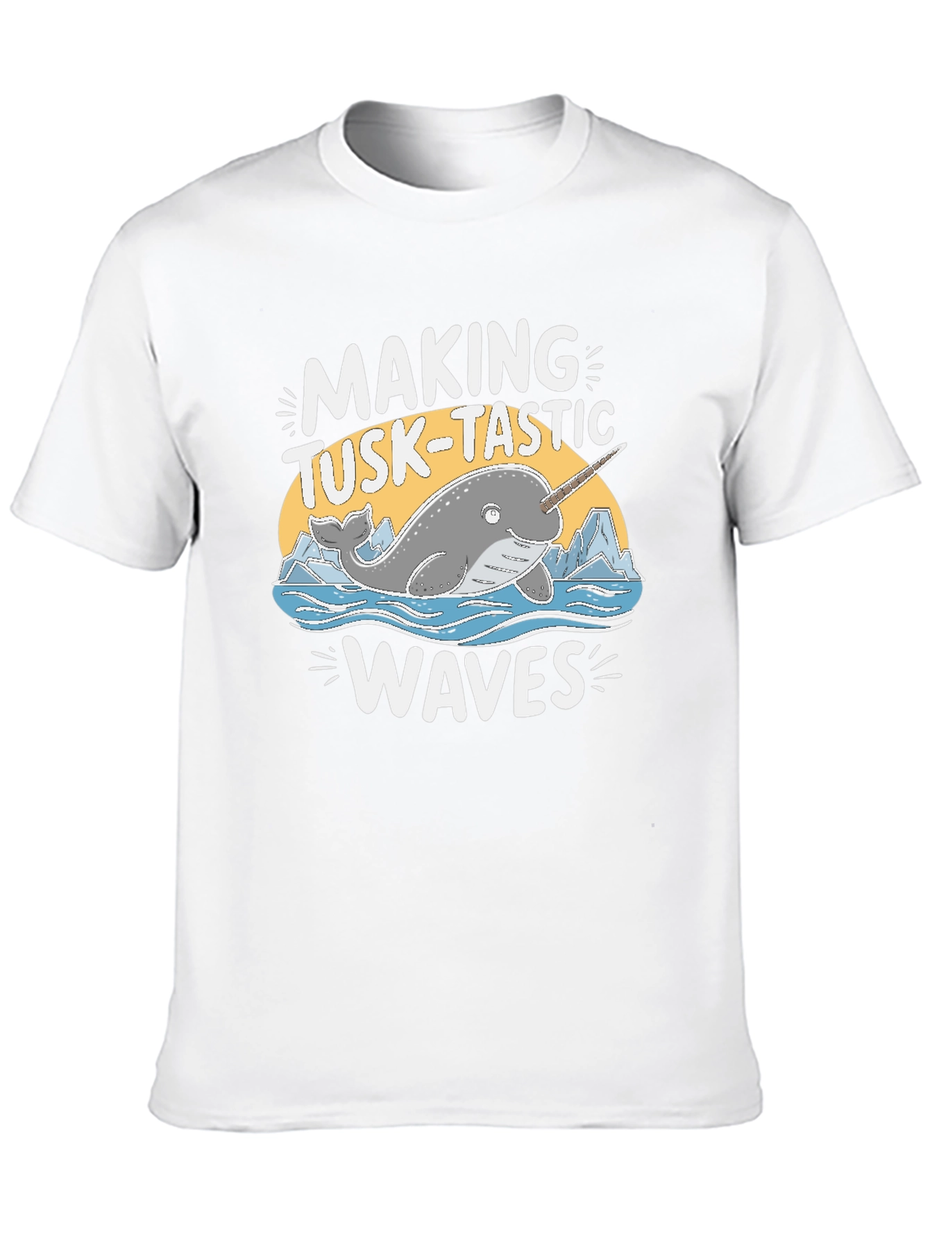 Making Tusk-Tastic Waves Narwhal Graphic T-Shirt