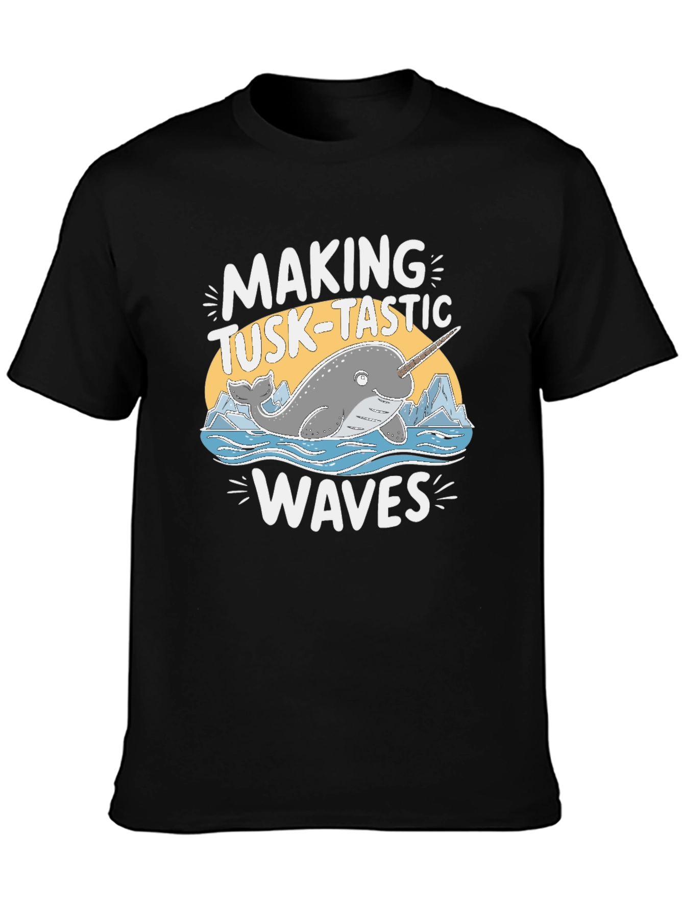Making Tusk-Tastic Waves Narwhal Graphic T-Shirt