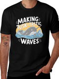 Making Tusk-Tastic Waves Narwhal Graphic T-Shirt