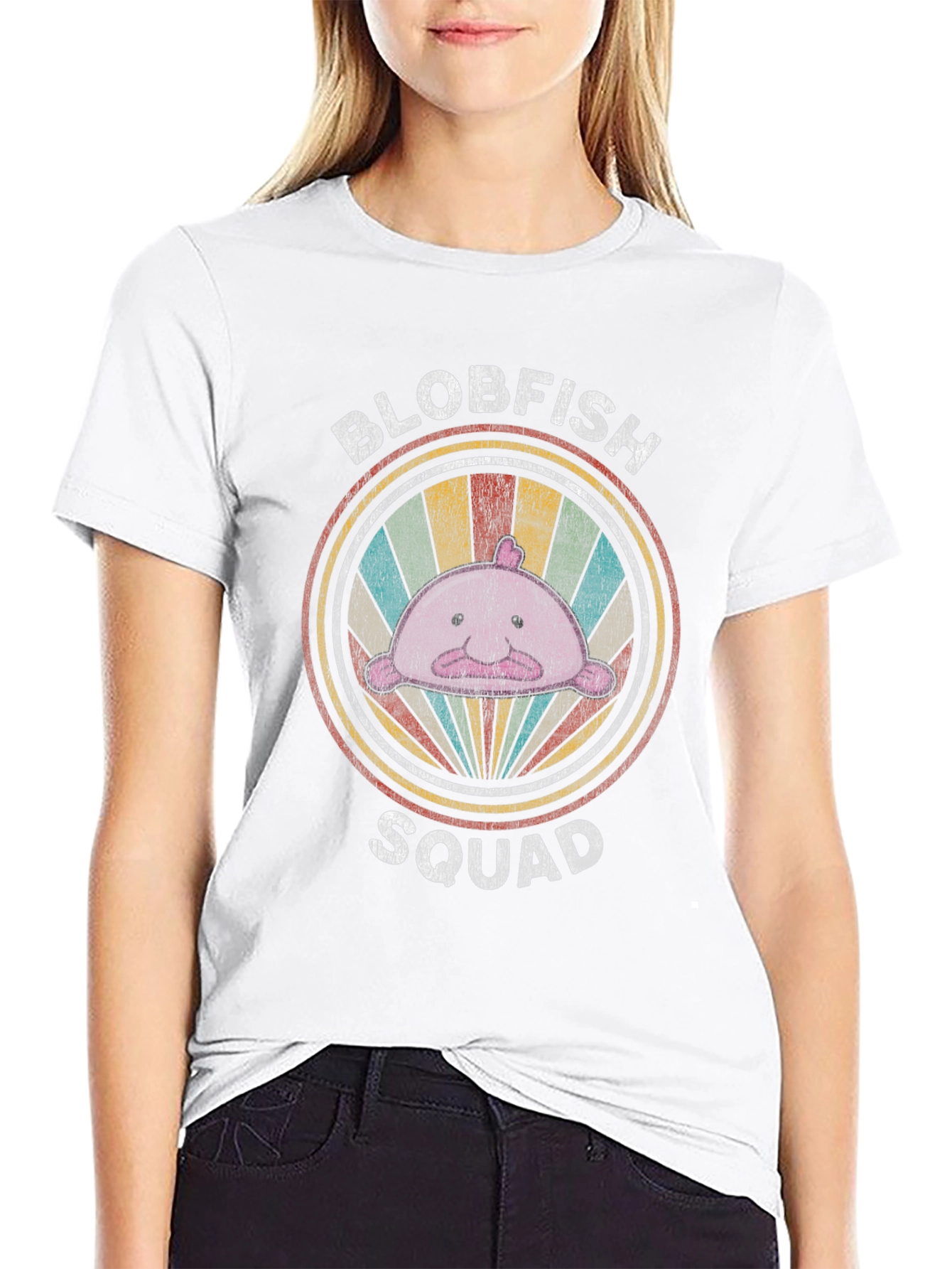 Blobfish Squad Graphic Tee - Retro Style
