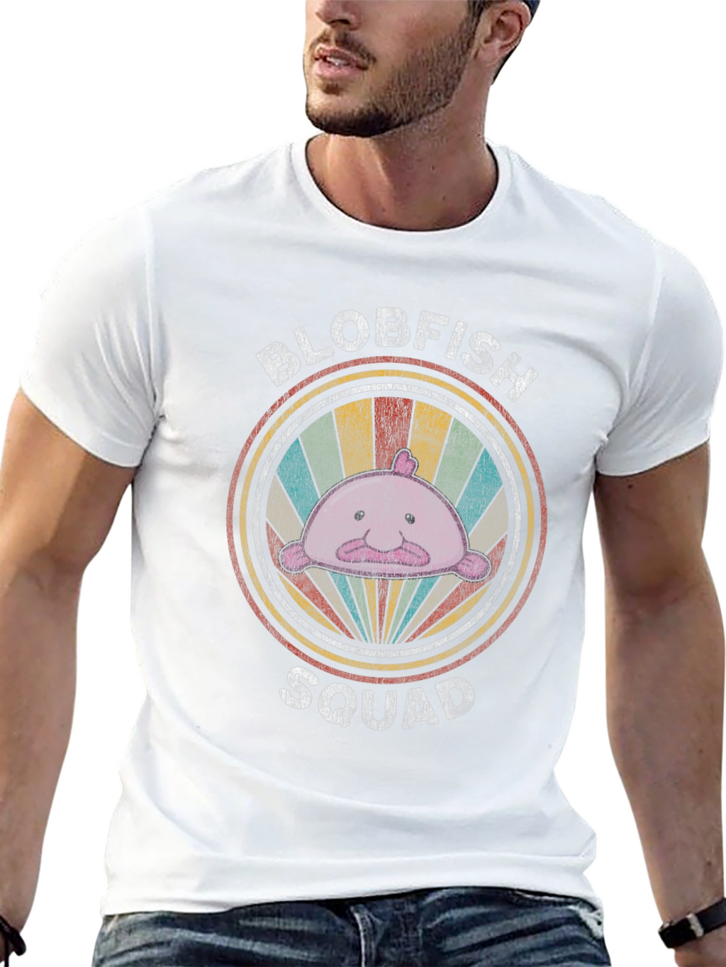 Blobfish Squad Graphic Tee - Retro Style