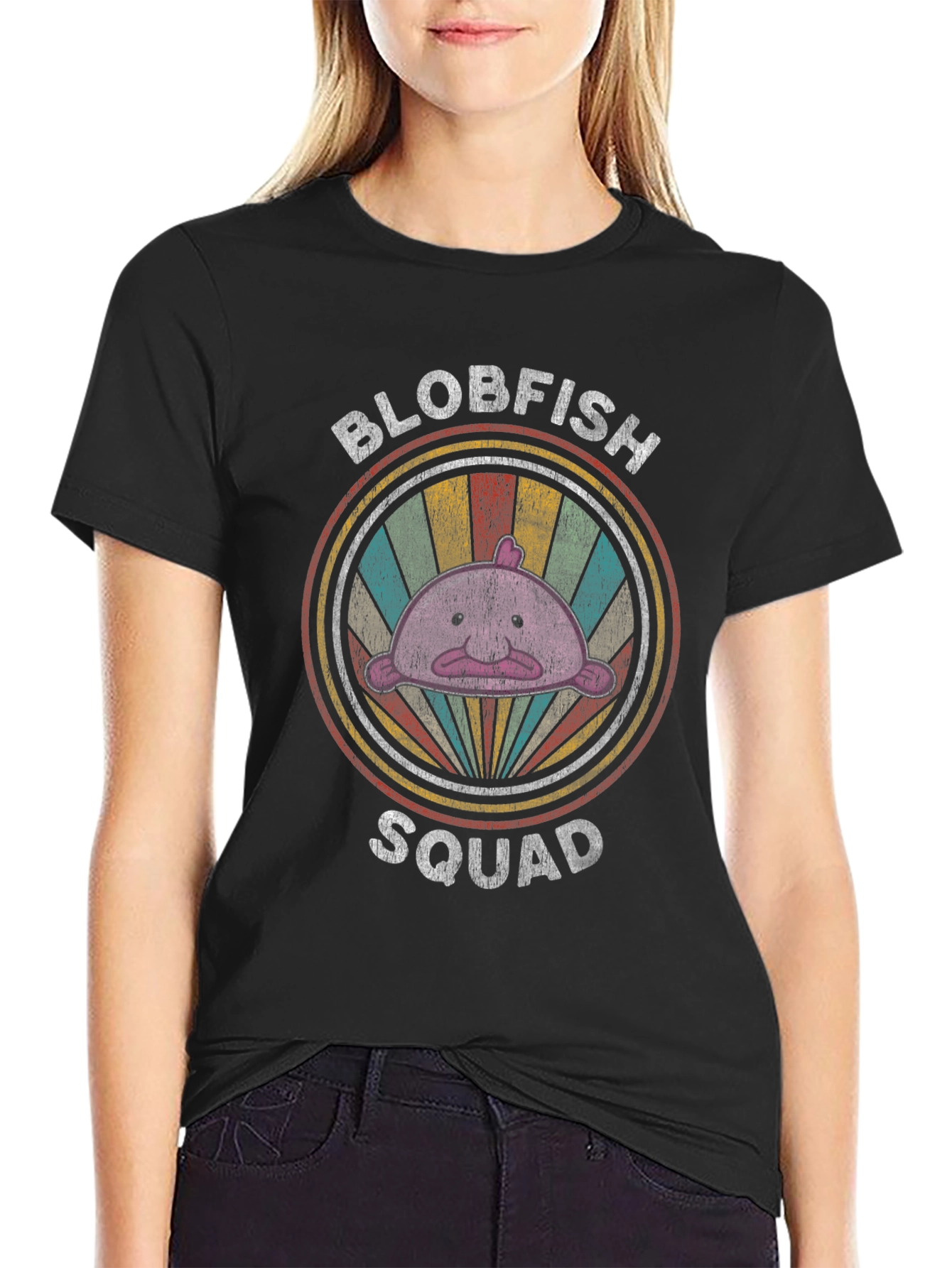 Blobfish Squad Graphic Tee - Retro Style