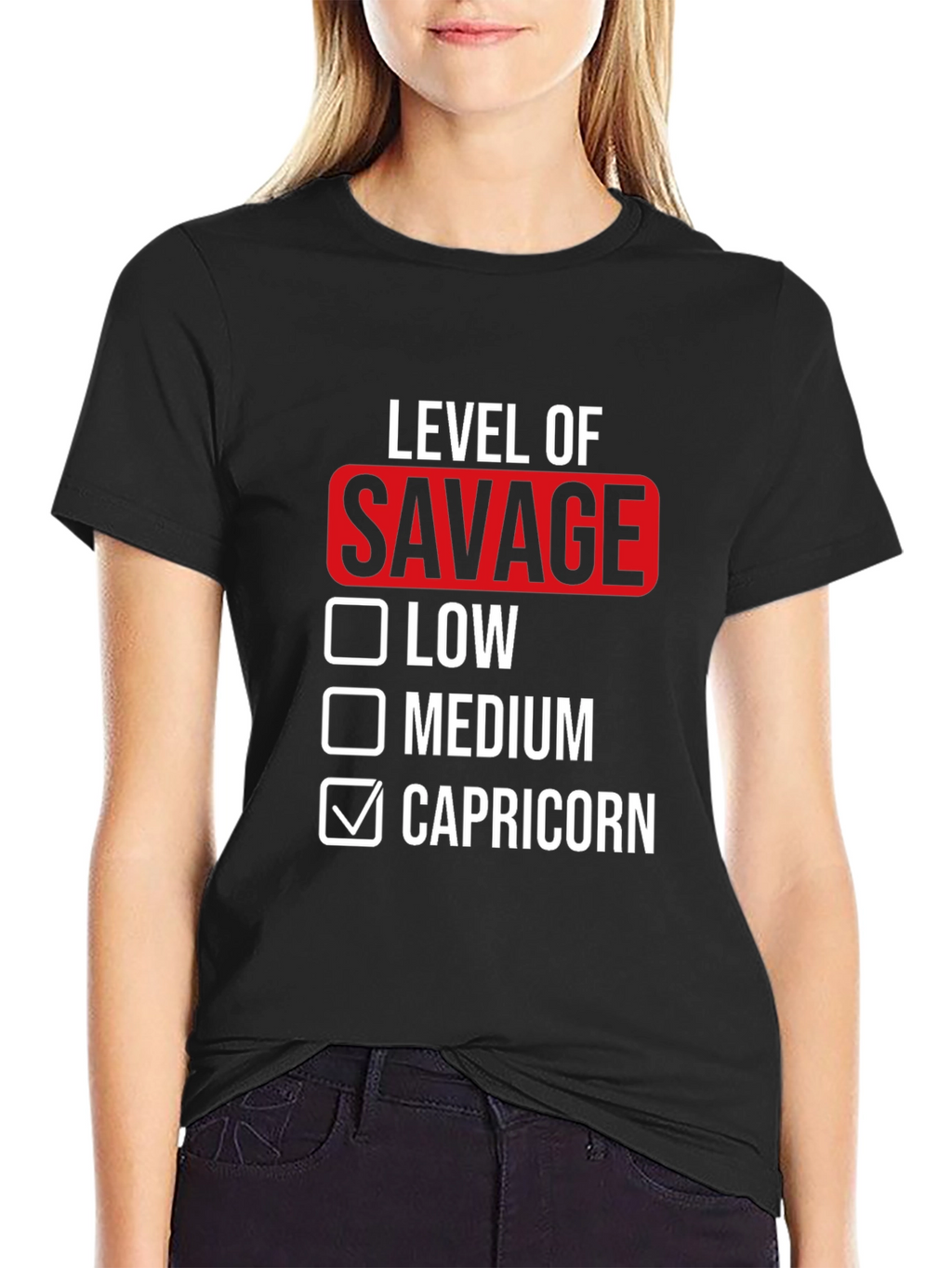 Savage Level Capricorn Black T-Shirt