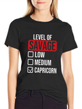 Savage Level Capricorn Black T-Shirt
