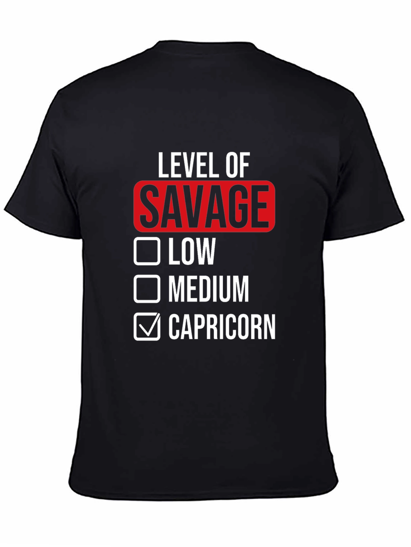 Savage Level Capricorn Black T-Shirt