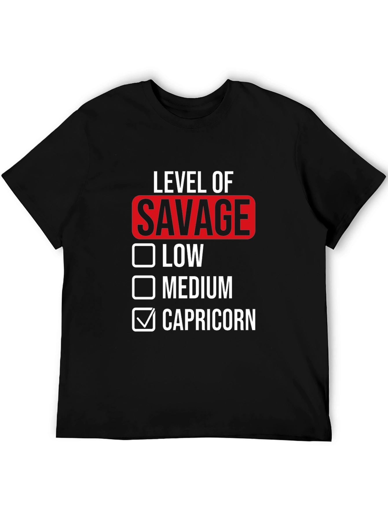 Savage Level Capricorn Black T-Shirt