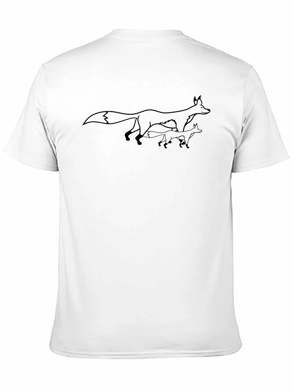 Fox Family Graphic Tee - Unisex Black T-Shirt