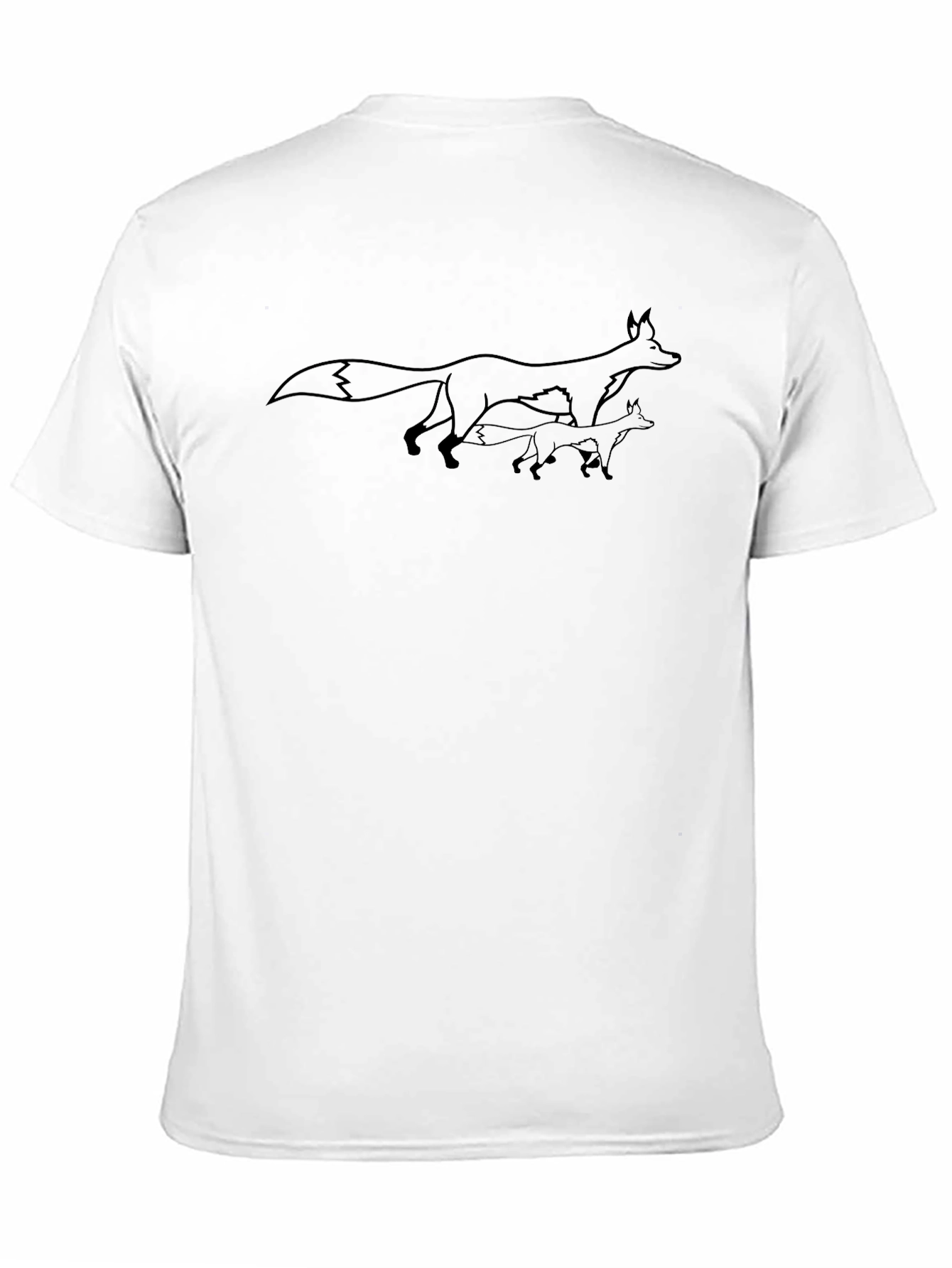 Fox Family Graphic Tee - Unisex Black T-Shirt