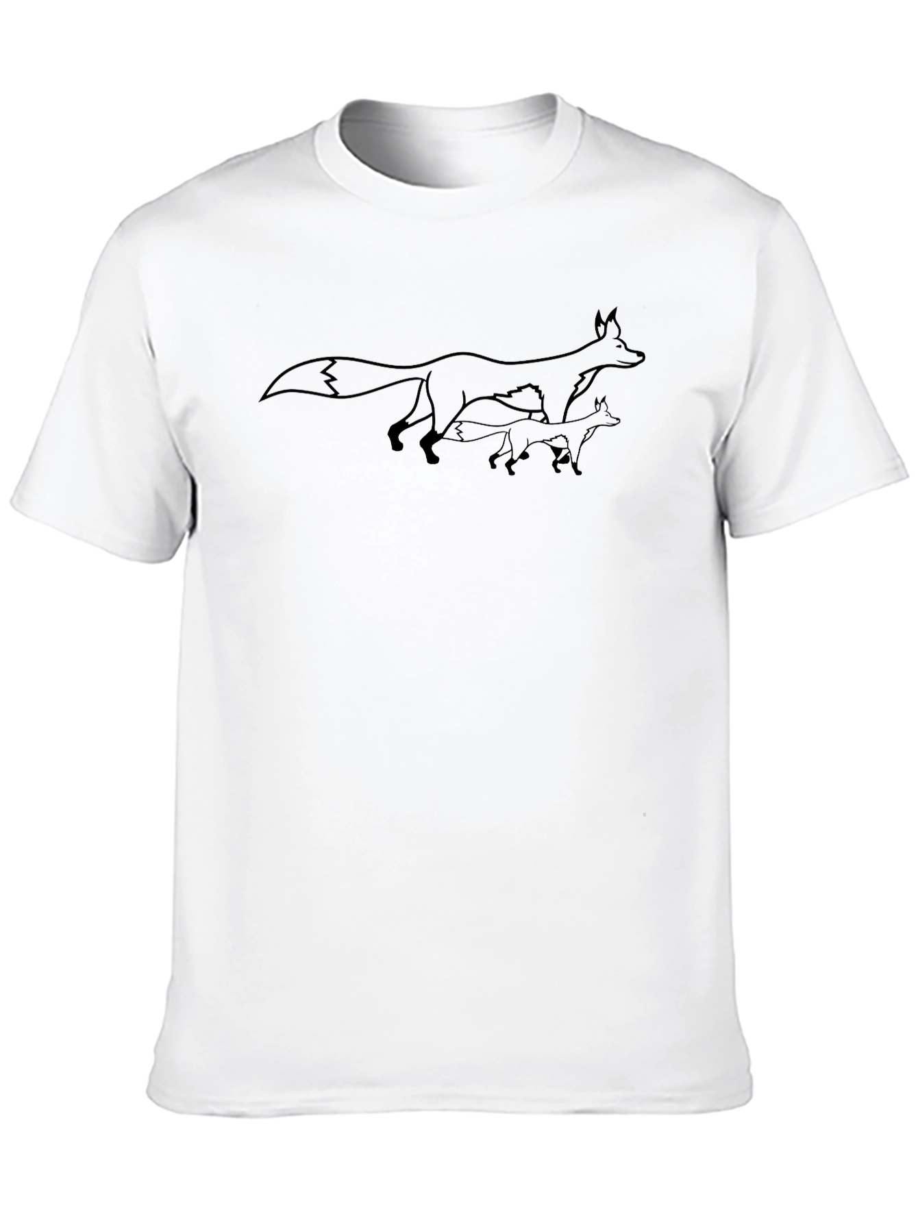 Fox Family Graphic Tee - Unisex Black T-Shirt