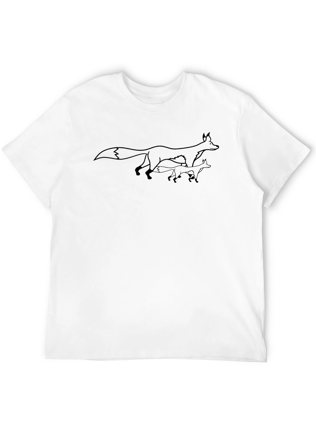 Fox Family Graphic Tee - Unisex Black T-Shirt