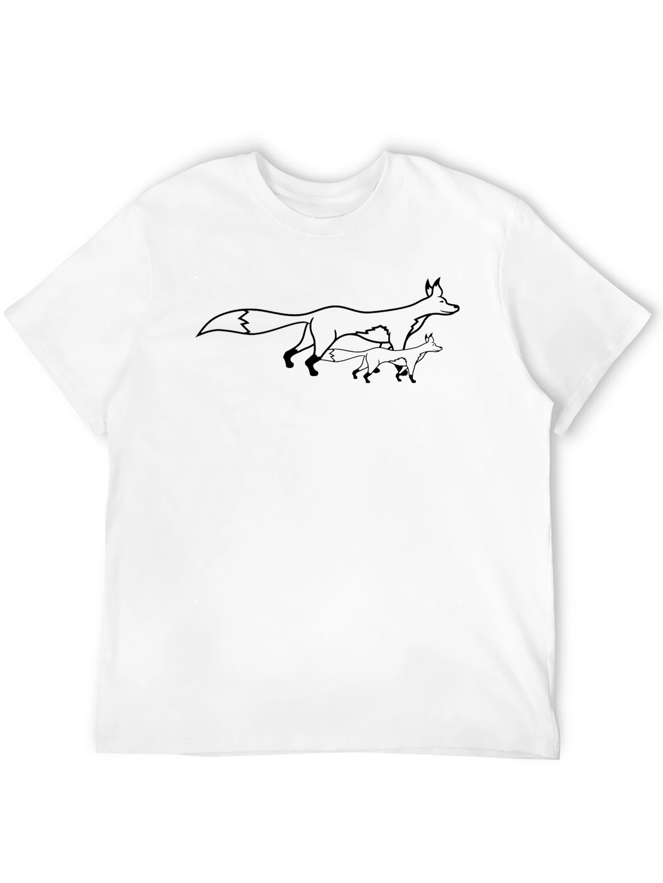 Fox Family Graphic Tee - Unisex Black T-Shirt
