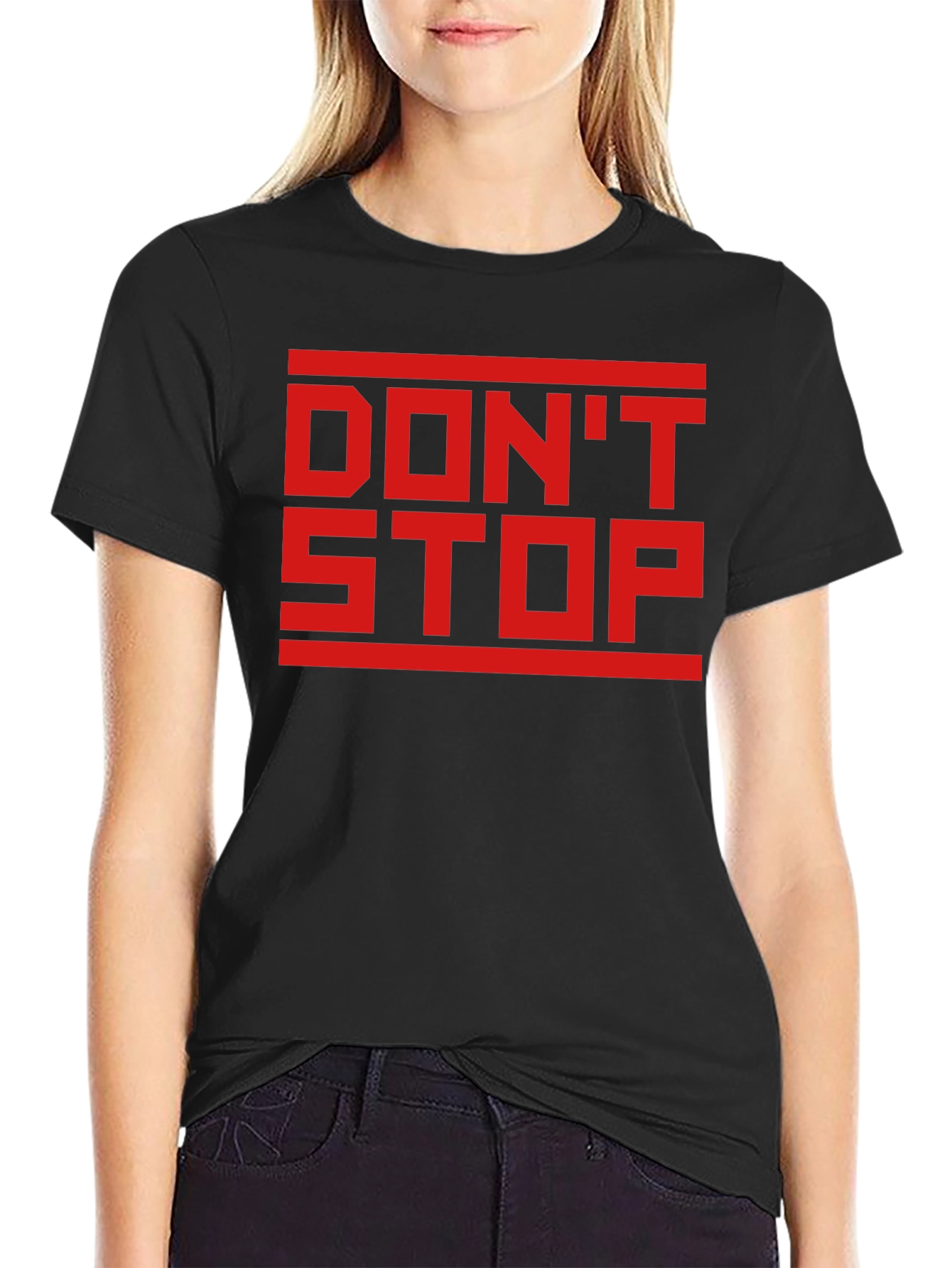 Dont Stop Black Graphic Tee