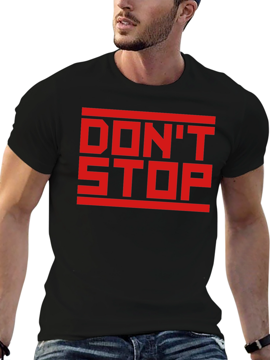 Dont Stop Black Graphic Tee