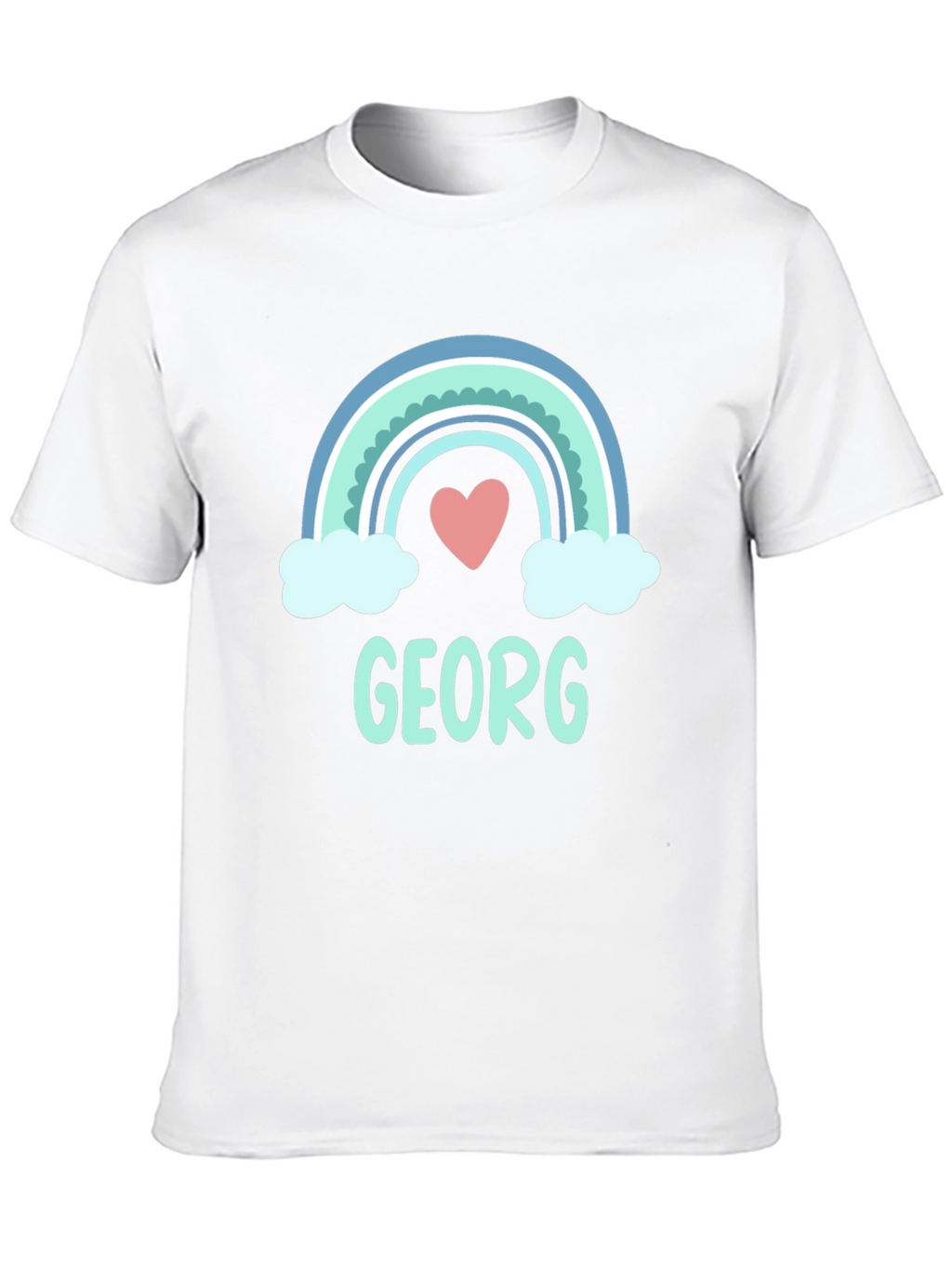 Personalized Georg Rainbow Heart T-Shirt