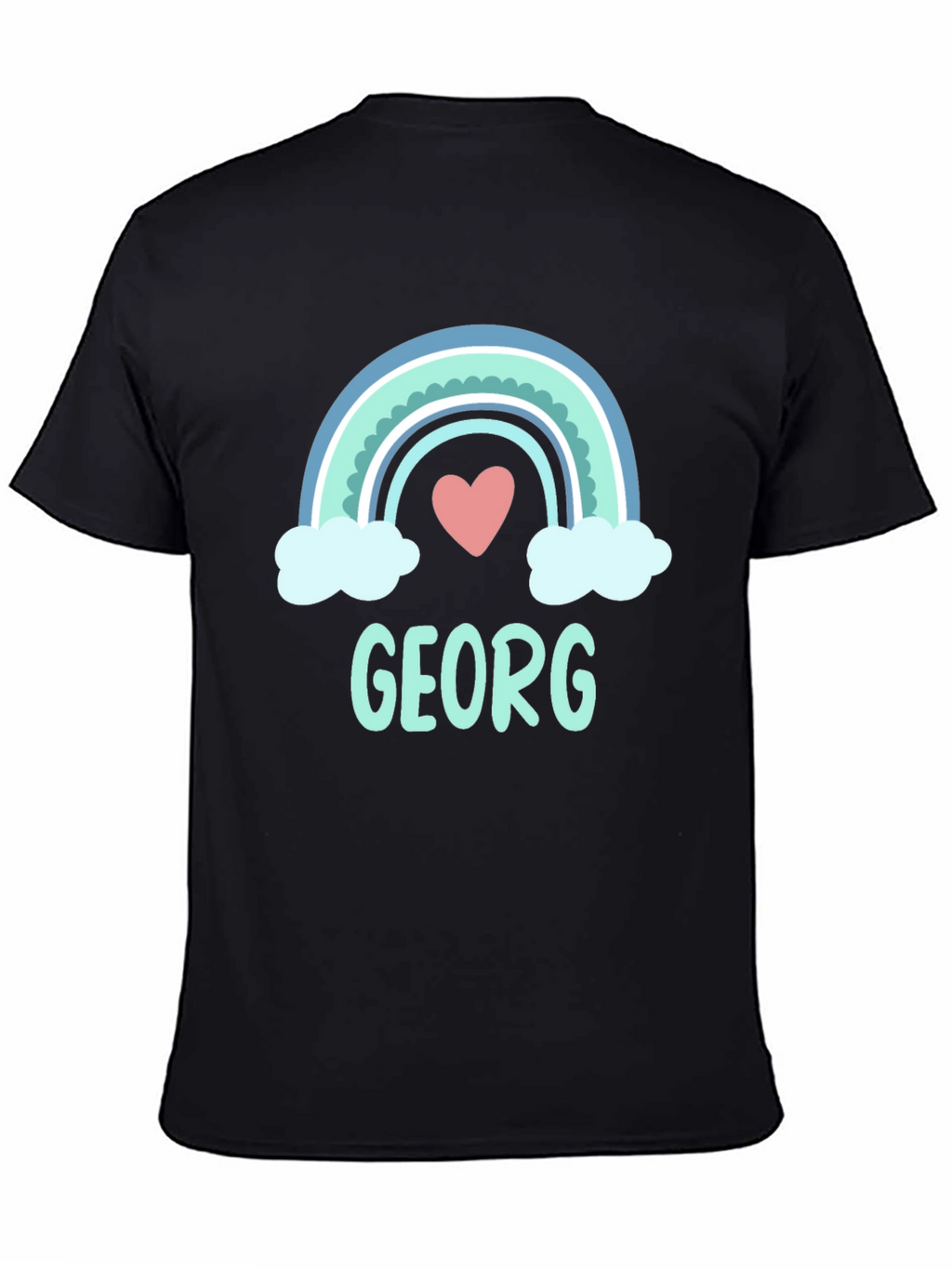 Personalized Georg Rainbow Heart T-Shirt