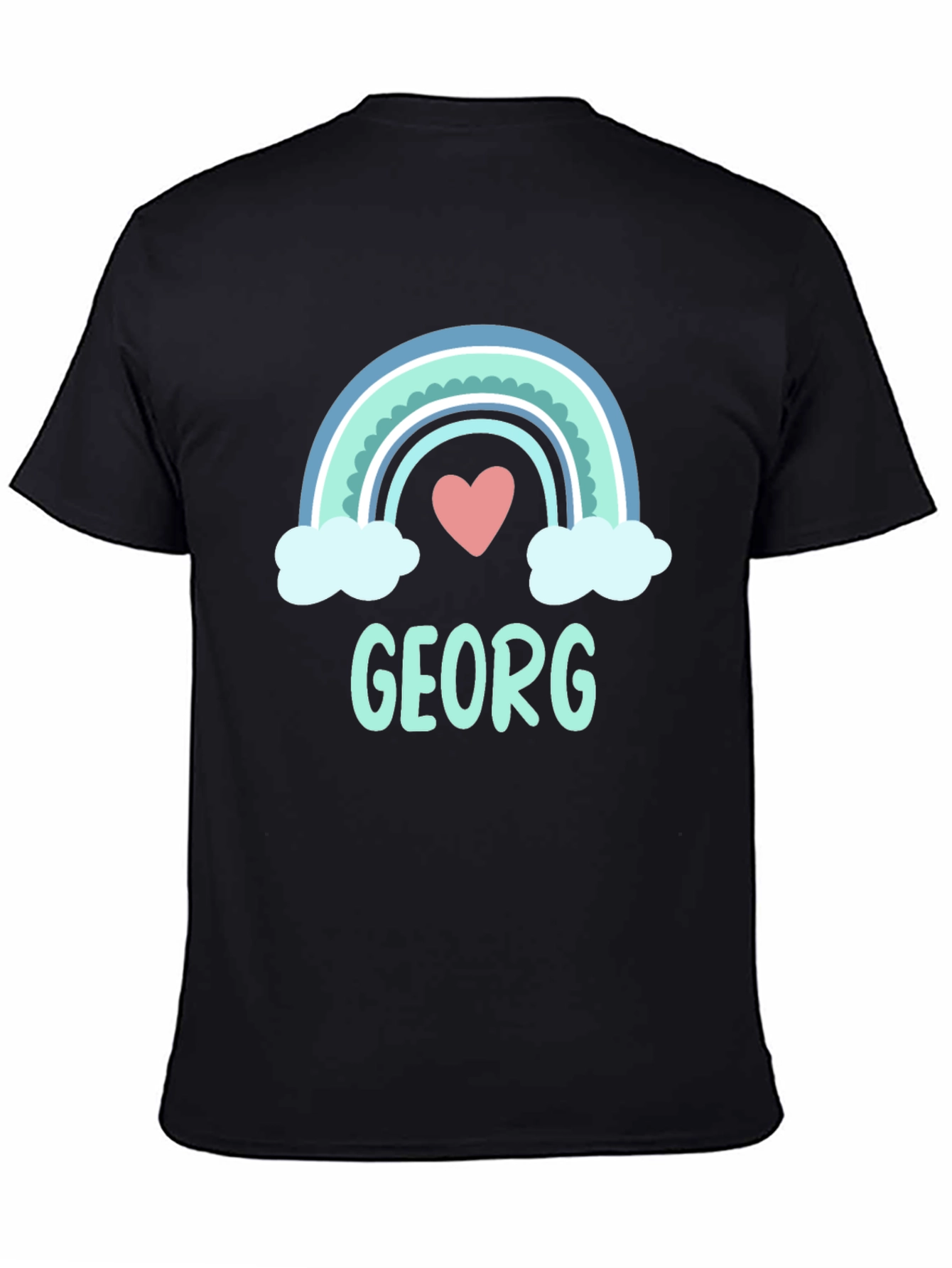 Personalized Georg Rainbow Heart T-Shirt