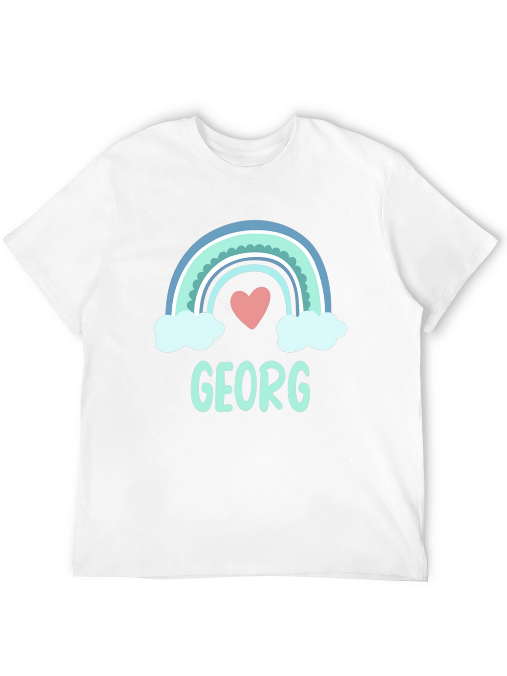 Personalized Georg Rainbow Heart T-Shirt