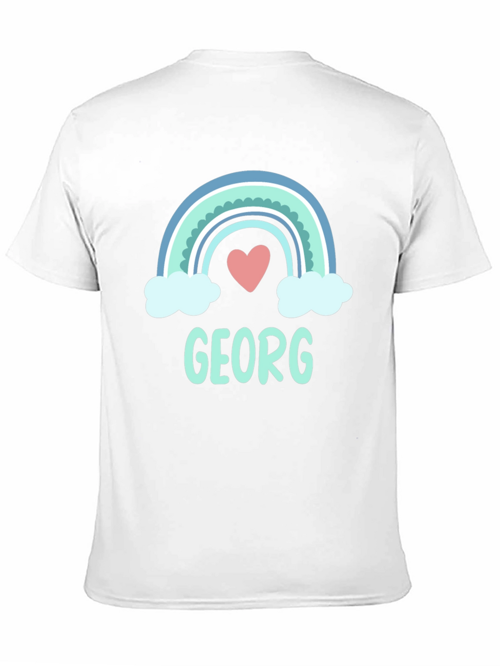 Personalized Georg Rainbow Heart T-Shirt