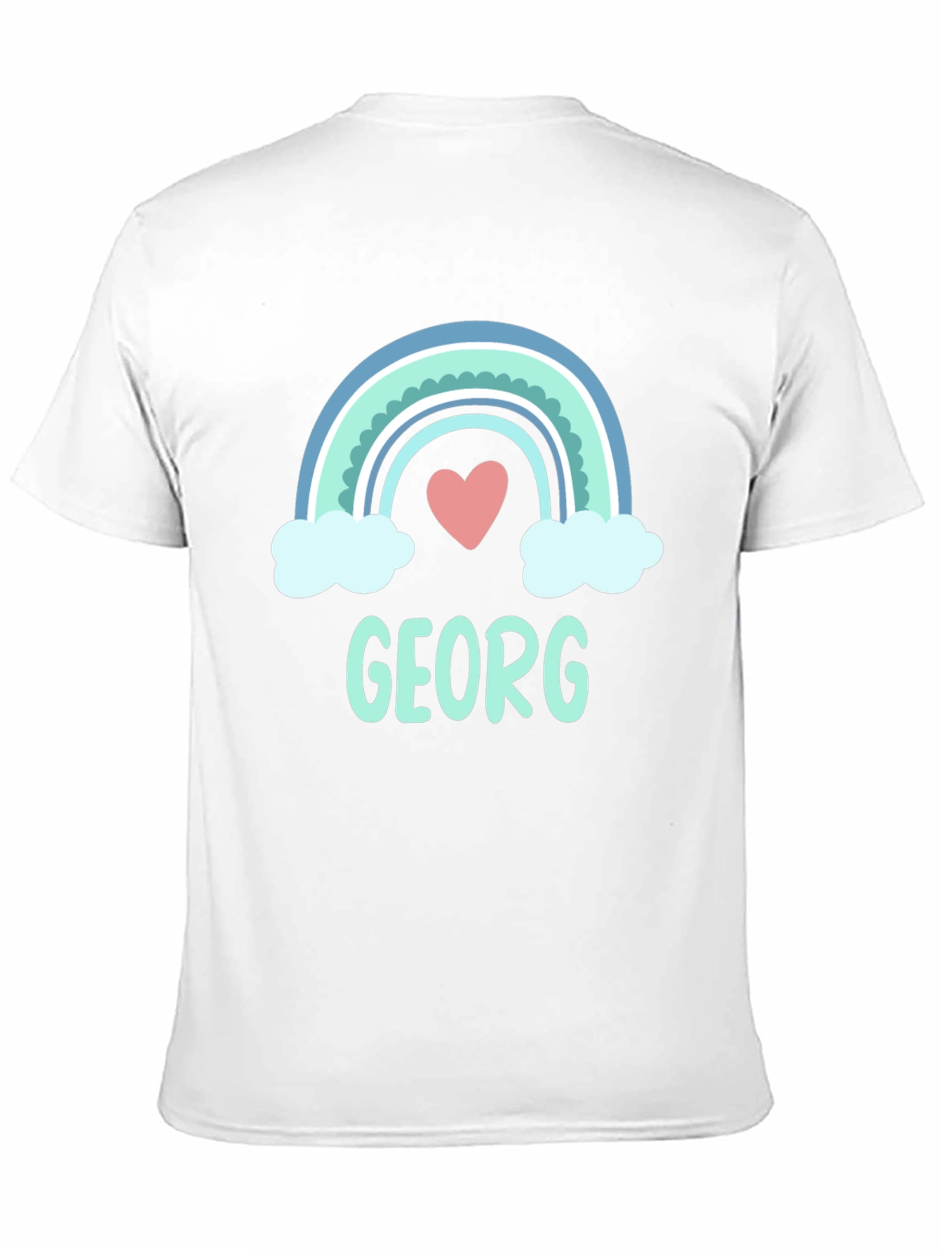 Personalized Georg Rainbow Heart T-Shirt