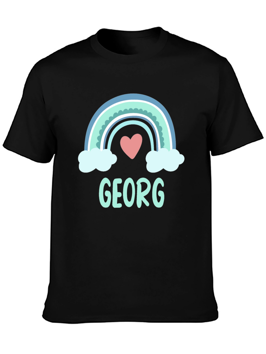 Personalized Georg Rainbow Heart T-Shirt