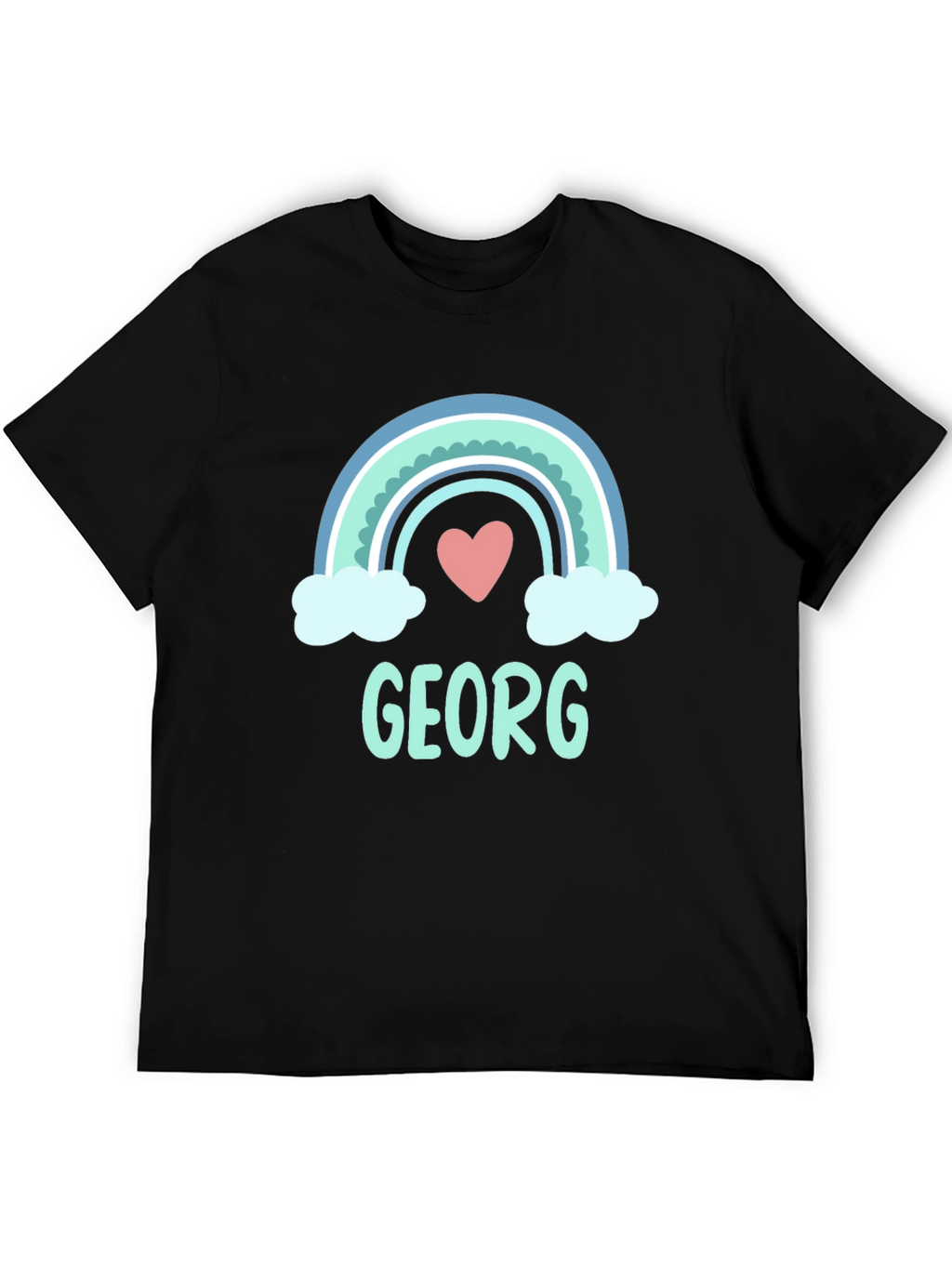 Personalized Georg Rainbow Heart T-Shirt