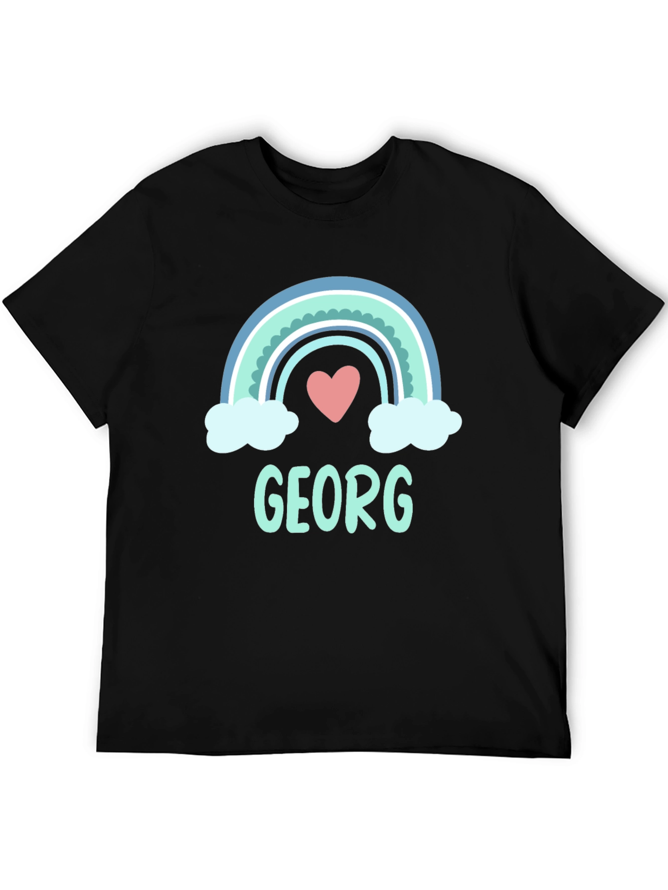 Personalized Georg Rainbow Heart T-Shirt