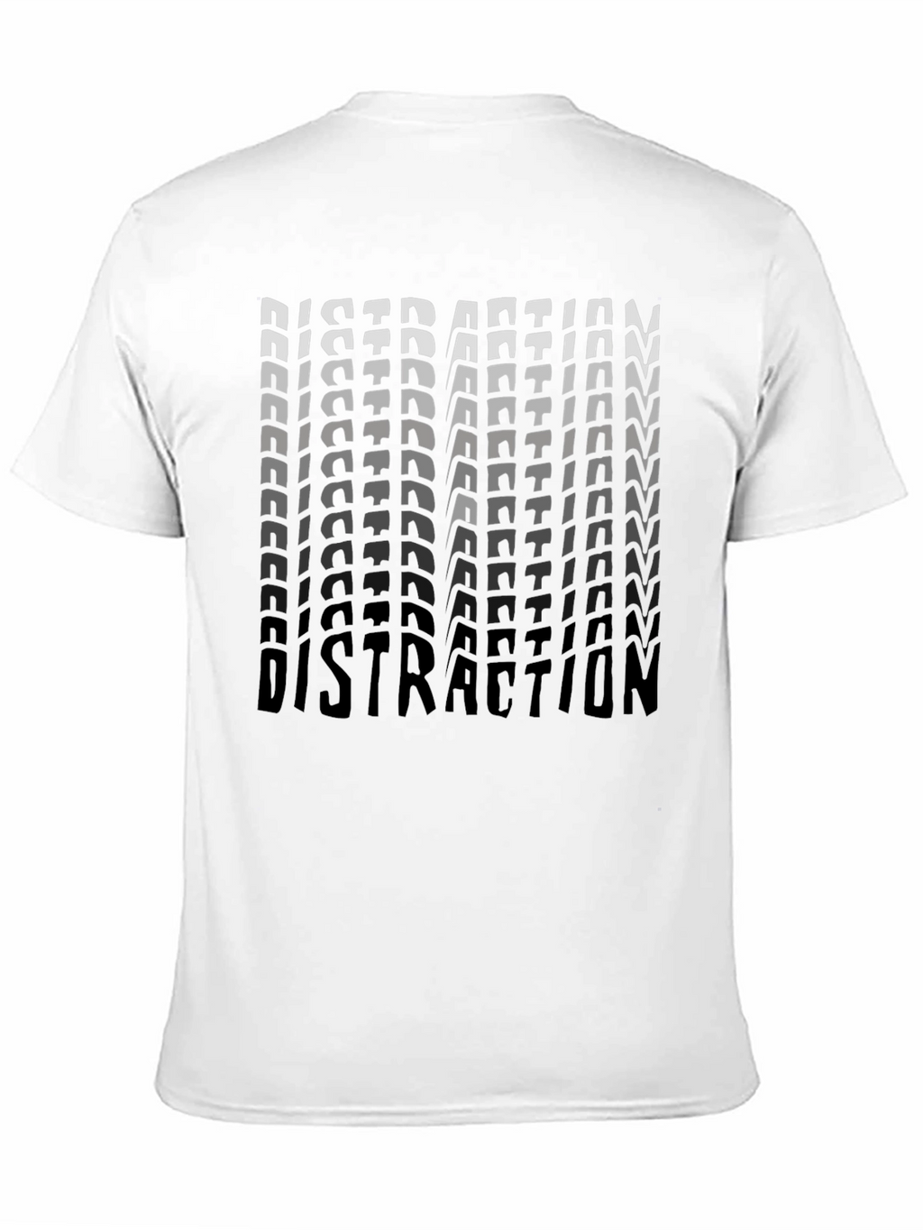 Distraction Graphic Print Black T-Shirt