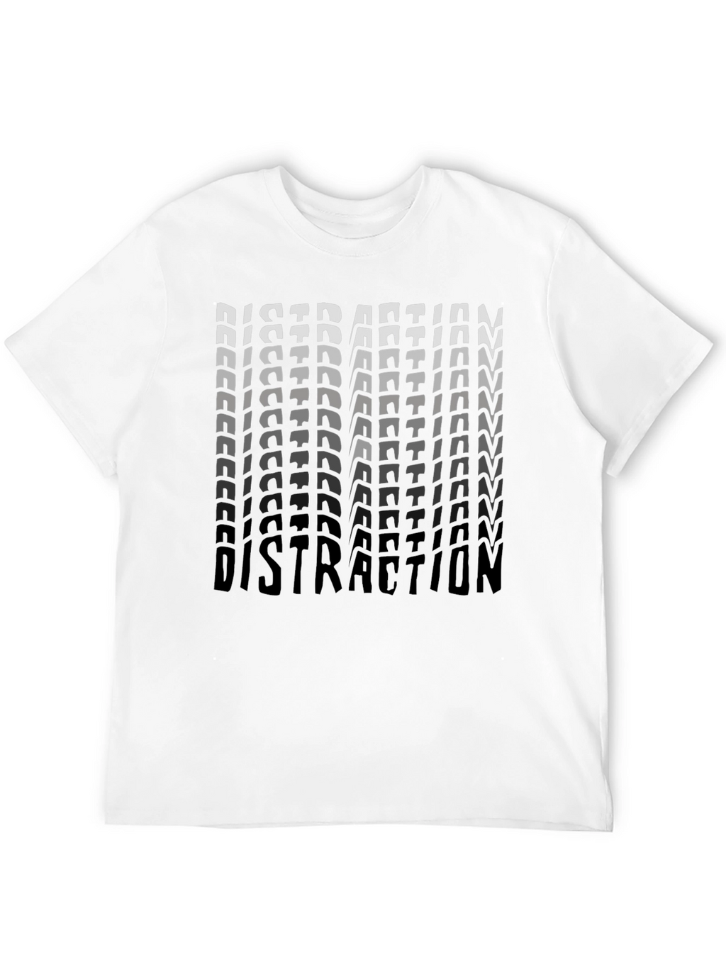 Distraction Graphic Print Black T-Shirt