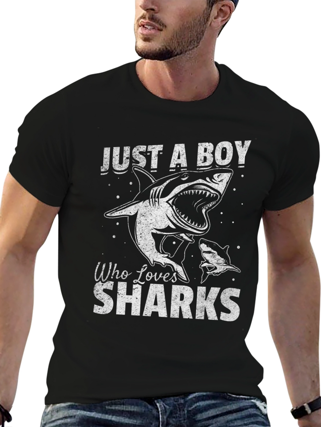 Just A Boy Who Loves Sharks T-Shirt
