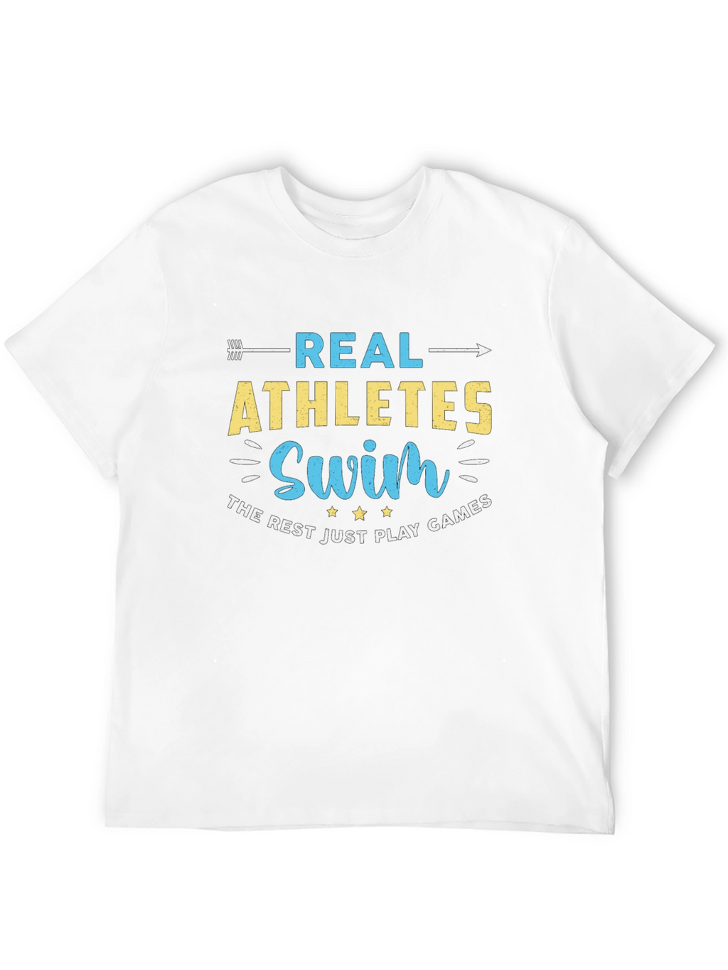 Real Athletes Swim Graphic T-Shirt