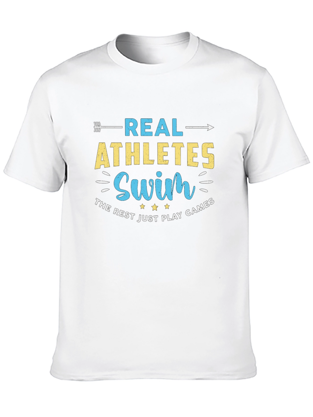 Real Athletes Swim Graphic T-Shirt