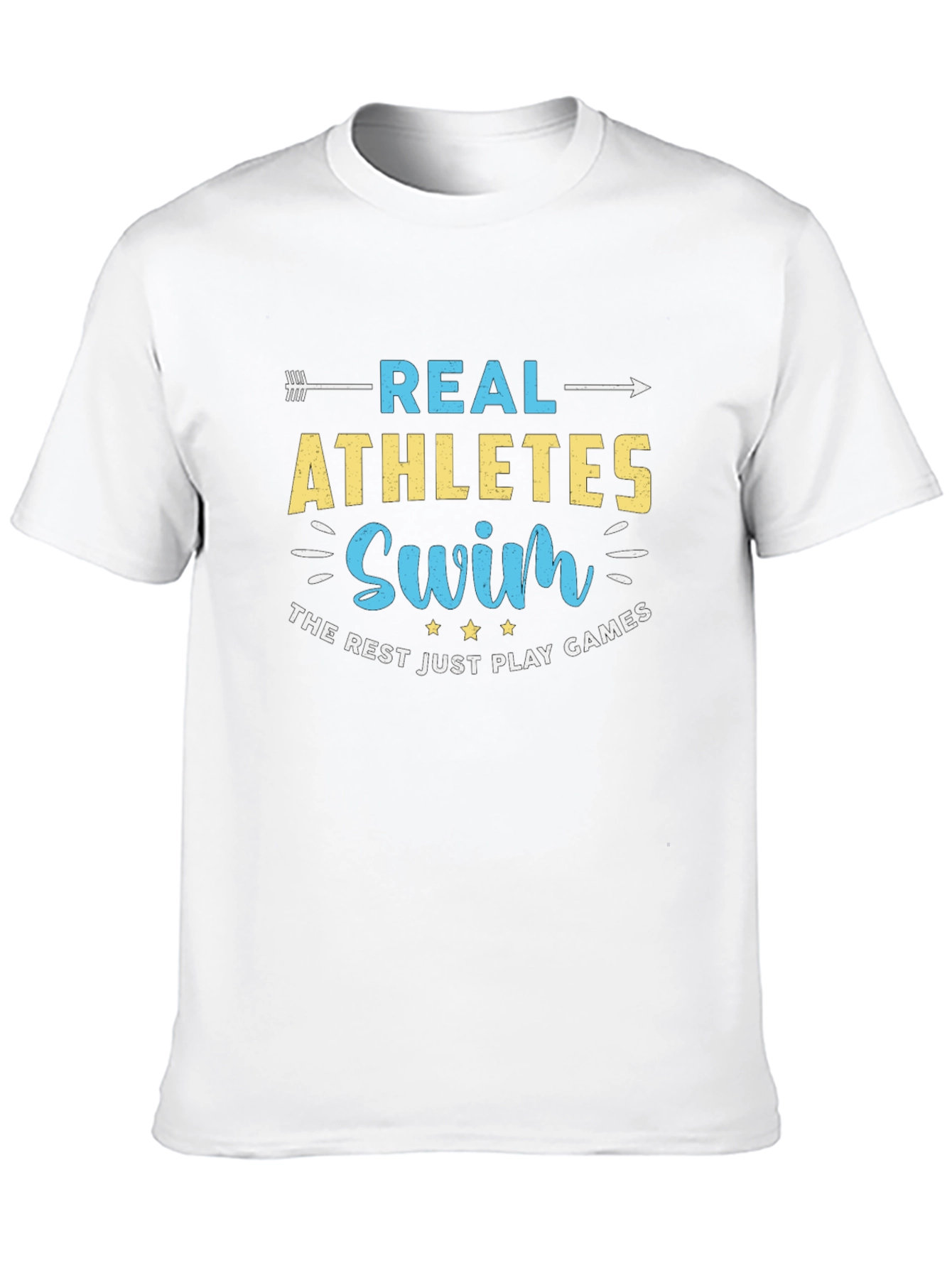 Real Athletes Swim Graphic T-Shirt