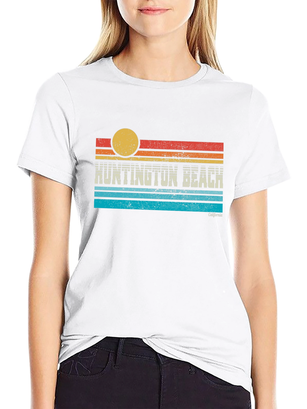 Retro Huntington Beach California Graphic Tee