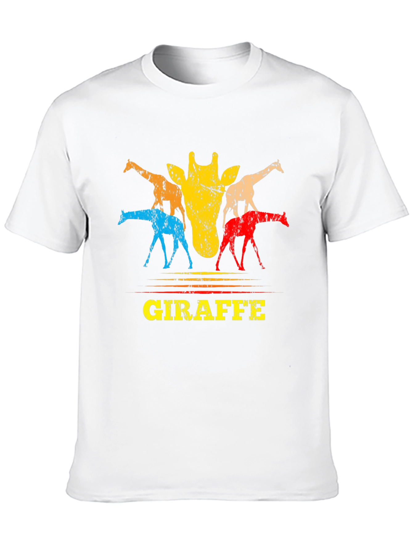 Retro Giraffe Graphic Tee - Unisex Crew Neck T-Shirt