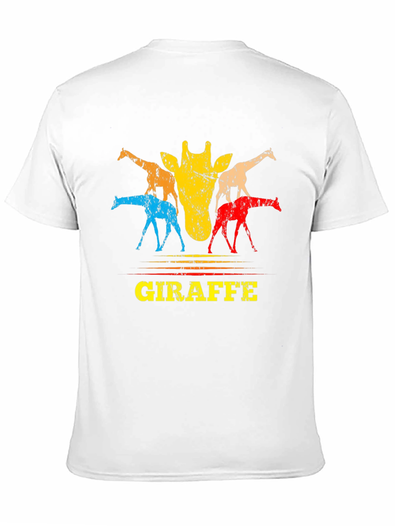 Retro Giraffe Graphic Tee - Unisex Crew Neck T-Shirt
