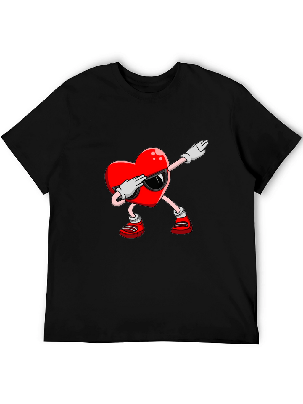 Heart Dabbing Graphic Tee - Valentines Day