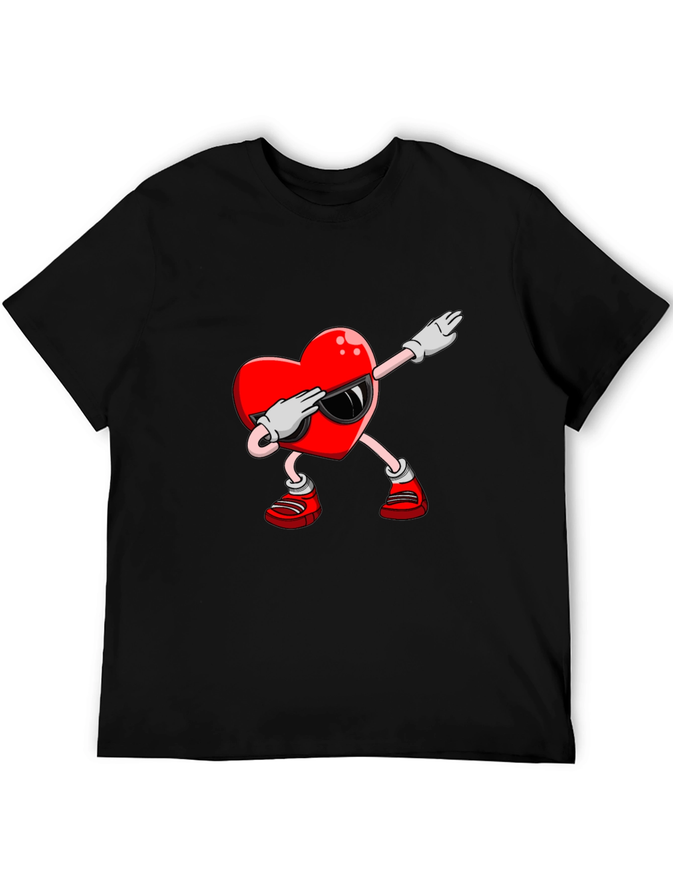 Heart Dabbing Graphic Tee - Valentines Day