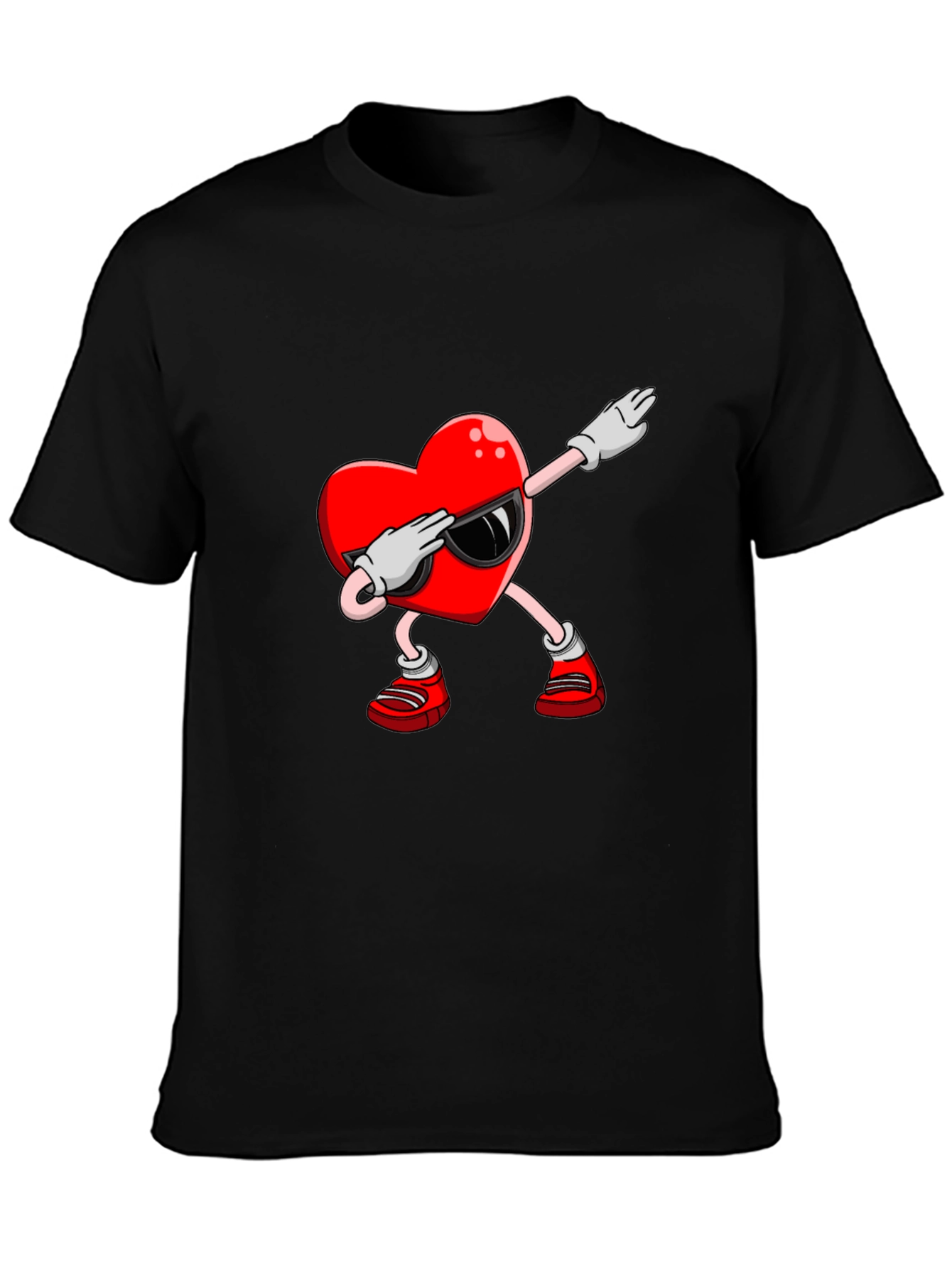 Heart Dabbing Graphic Tee - Valentines Day