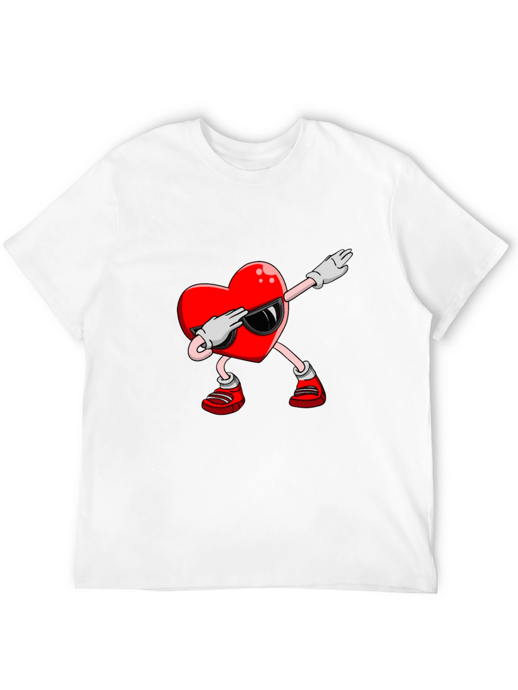 Heart Dabbing Graphic Tee - Valentines Day