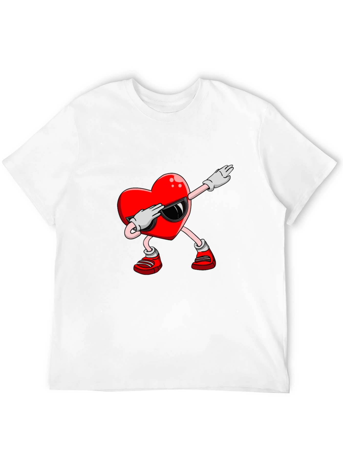 Heart Dabbing Graphic Tee - Valentines Day