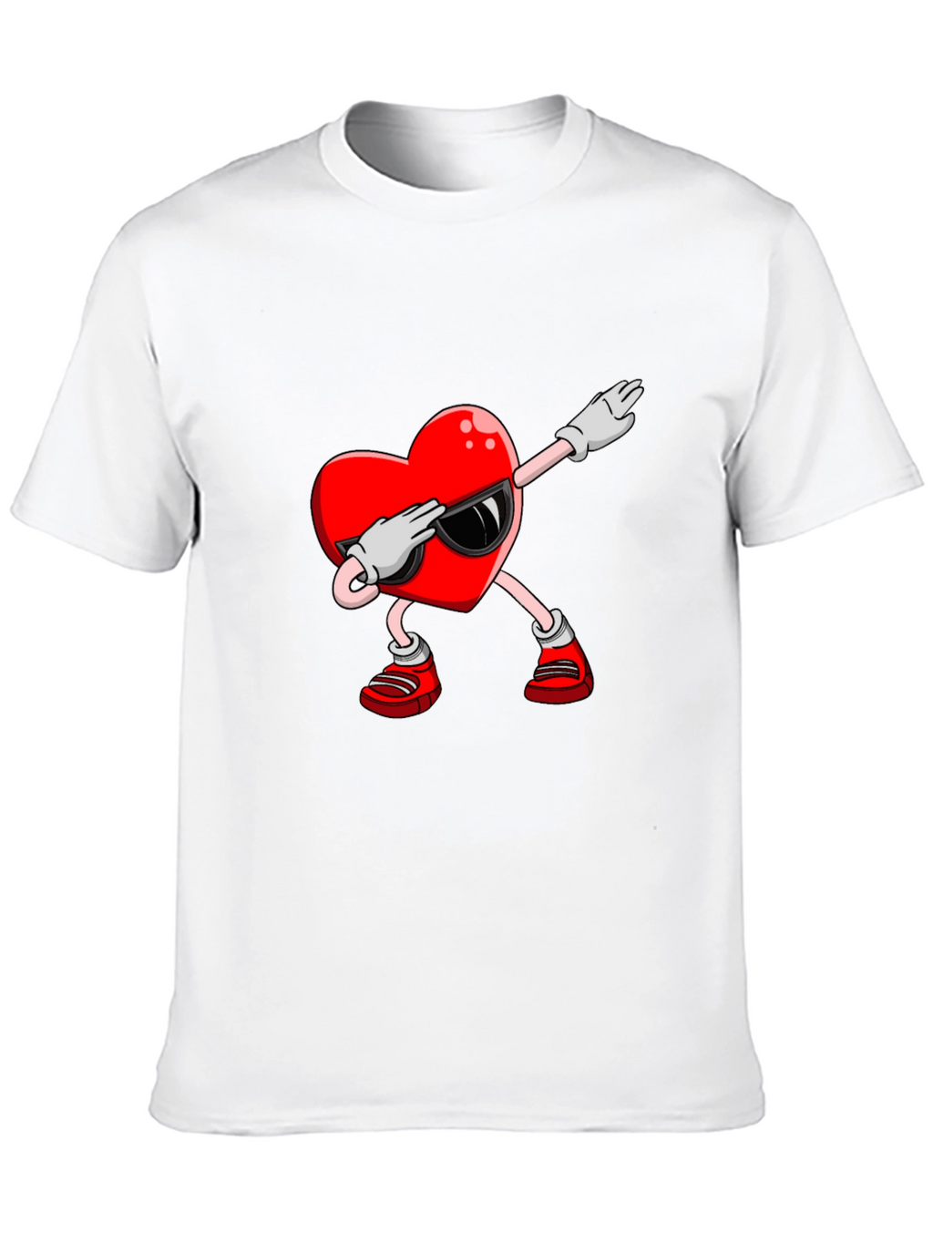 Heart Dabbing Graphic Tee - Valentines Day
