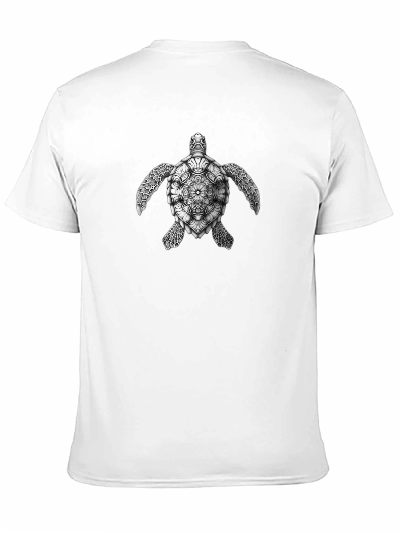 Turtle Mandala Graphic T-Shirt - Black