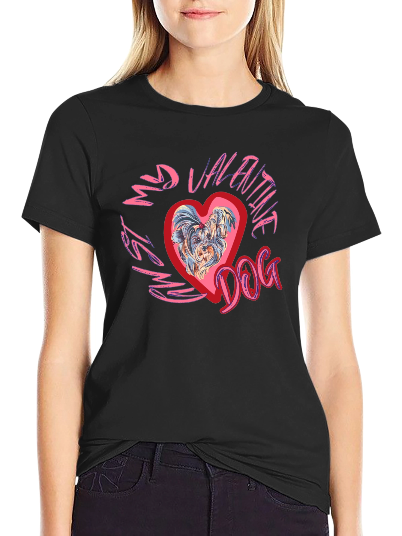My Valentine Dog T-Shirt - Cute Heart Puppy Tee