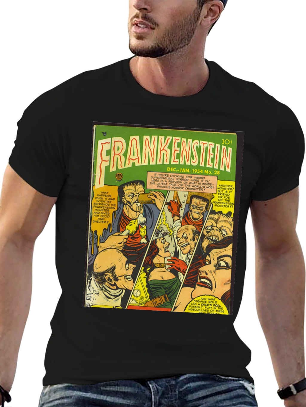 Frankenstein Comic Book Cover T-Shirt
