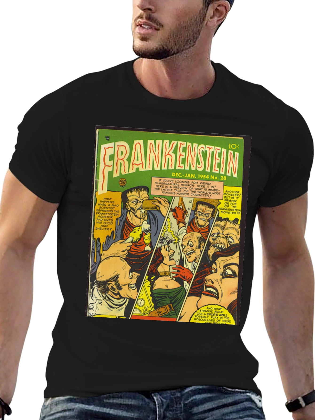 Frankenstein Comic Book Cover T-Shirt