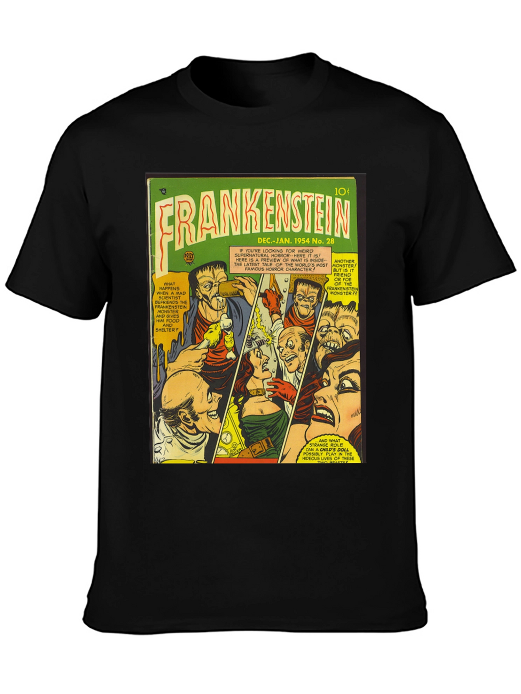 Frankenstein Comic Book Cover T-Shirt
